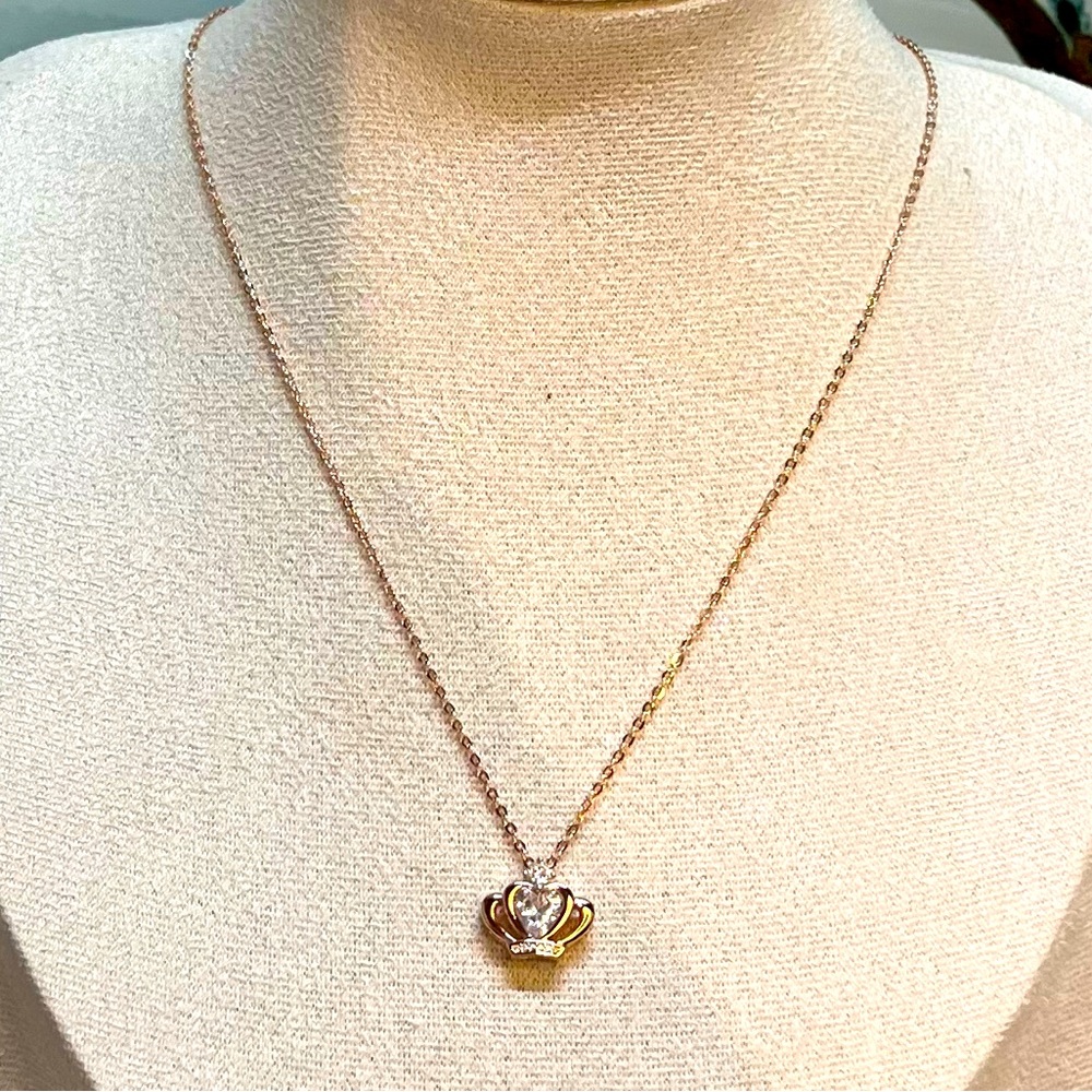 N500 CROWN NECKLACE 18K Rose Gold over S925